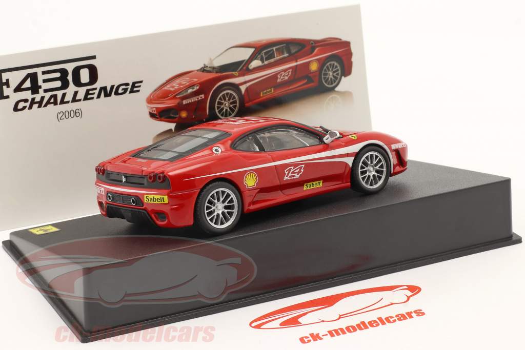 Ferrari F430 Challenge #14 year 2006 with showcase red / white 1:43 Altaya