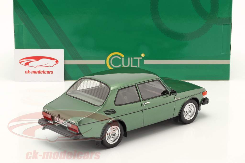 Saab 99 Turbo year 1978 green metallic 1:18 Cult Scale