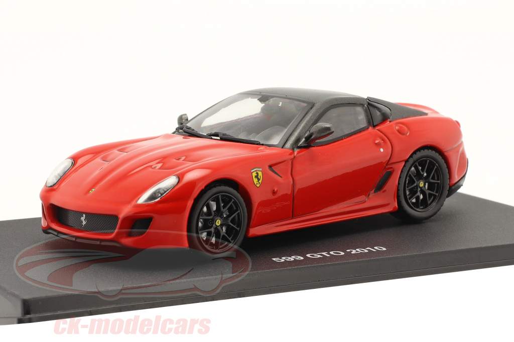 フェラーリ 599 GTO 2010 ミニカー Altaya 1:43 Ferrari 599 GTO Baujahr 2010 mit Vitrine rot
