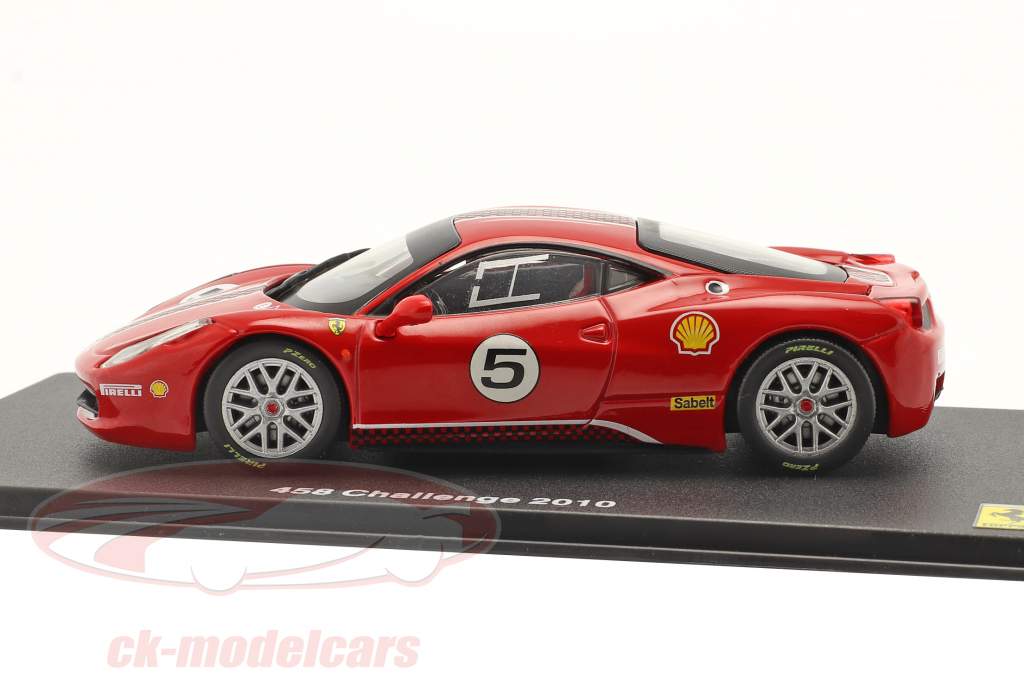 Ferrari 458 Challenge #5 Byggeår 2010 med Udstillingsvindue Rød 1:43 Altaya