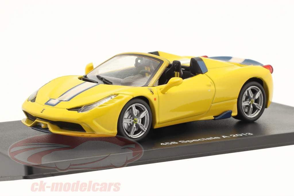 Ferrari 458 Speciale A Год постройки 2013 с участием Витрина желтый 1:43 Altaya
