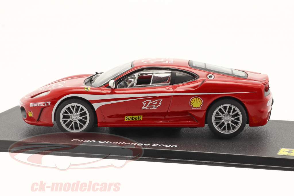 Ferrari F430 Challenge #14 Byggeår 2006 med Udstillingsvindue Rød / hvid 1:43 Altaya