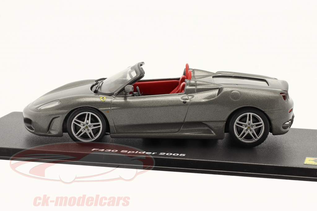 Ferrari F430 Spider year 2005 with showcase grey metallic 1:43 Altaya