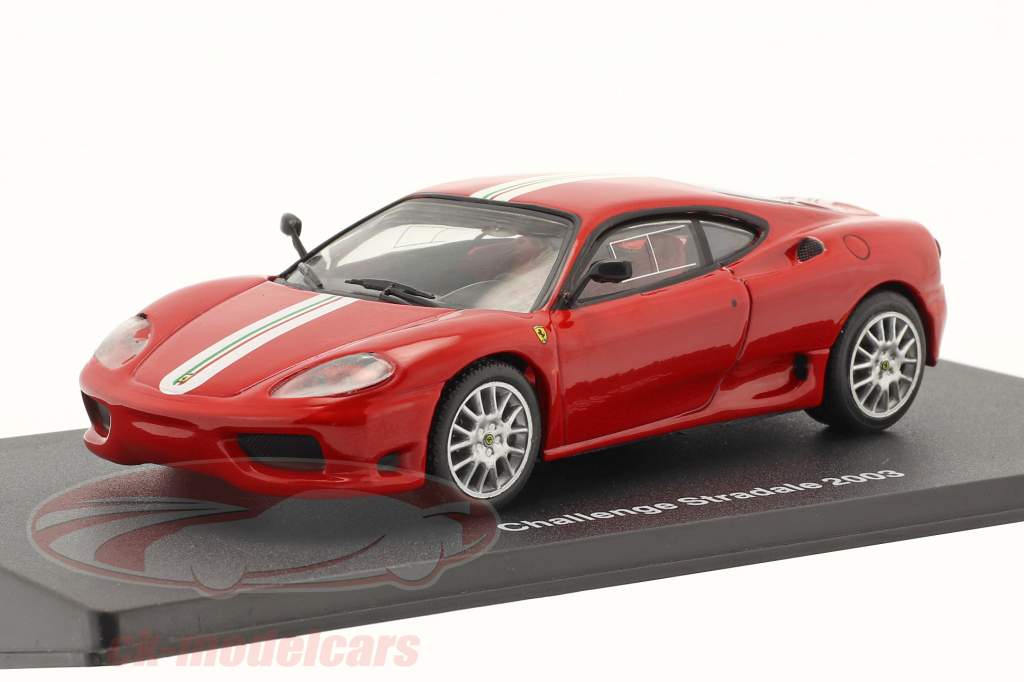 Ferrari Challenge Stradale Año de construcción 2003 con Escaparate rojo / blanco 1:43 Altaya