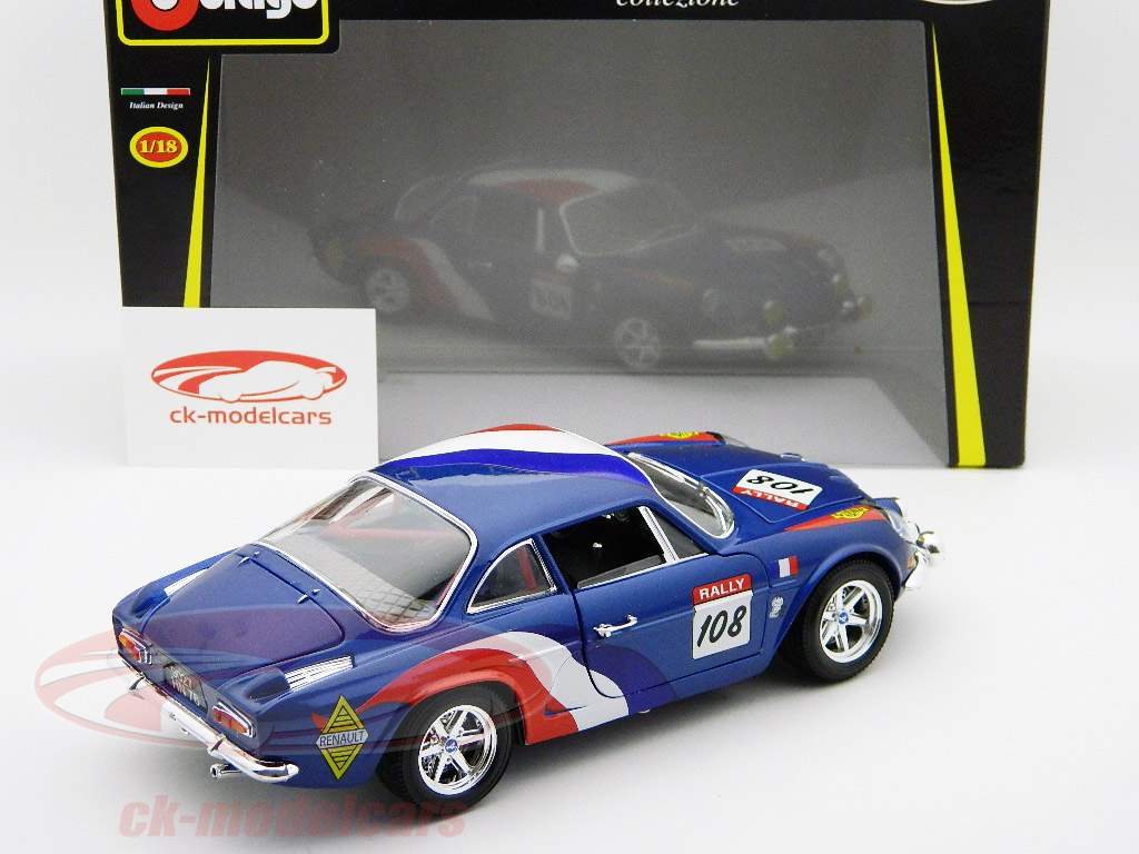 Alpine Renault A110 1600S #108 Rally 1971 1:18 Bburago
