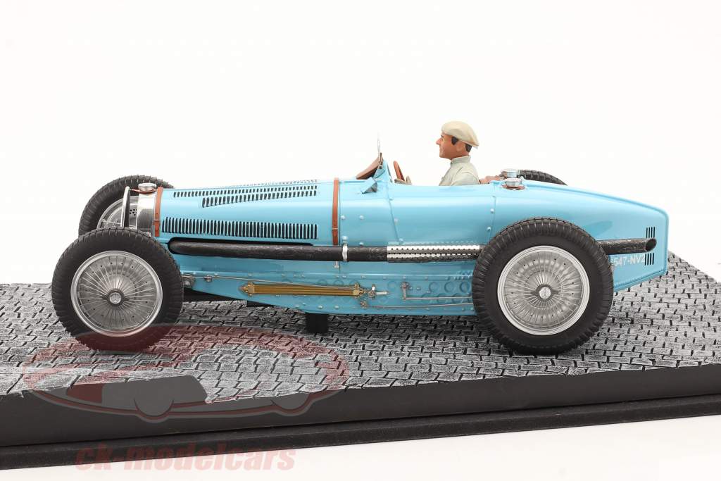 Bugatti T59 Byggeår 1934 lys blå 1:18 LeMansMiniatures