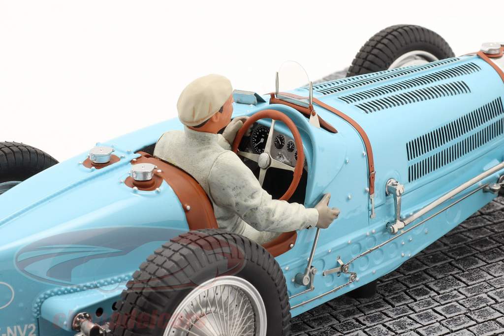 Bugatti T59 Byggeår 1934 lys blå 1:18 LeMansMiniatures