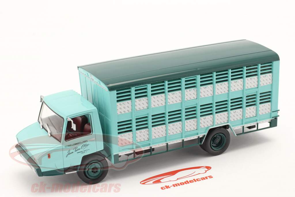 Berliet Stradair 10 Cochonniere Ano de construção 1966 turquesa 1:43 Hachette