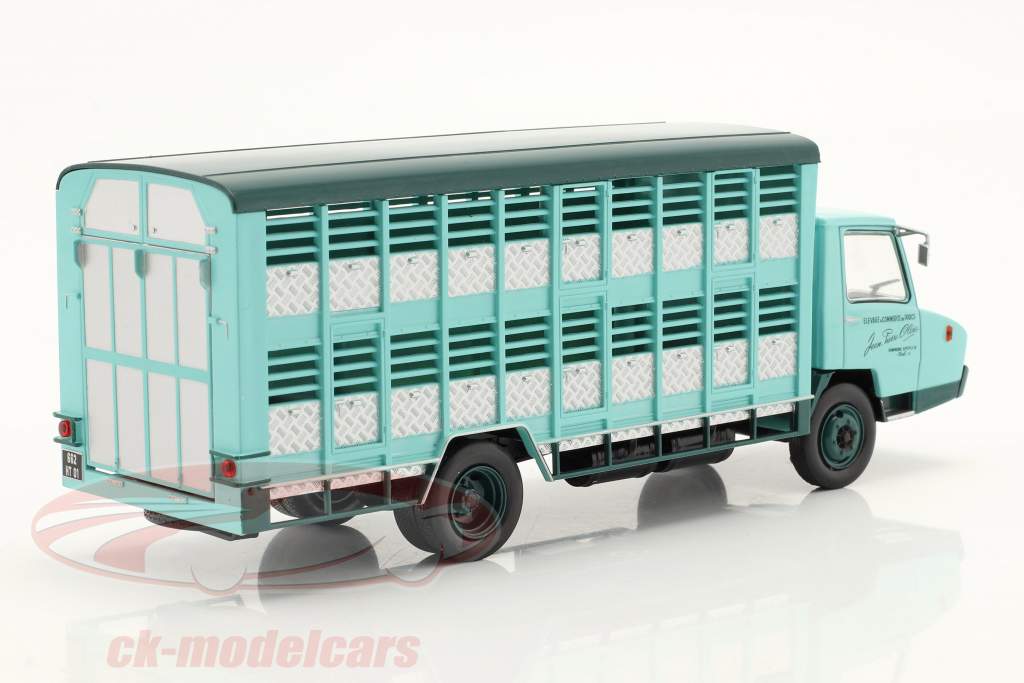 Berliet Stradair 10 Cochonniere Byggeår 1966 turkis 1:43 Hachette