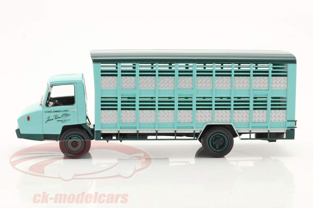 Berliet Stradair 10 Cochonniere Byggeår 1966 turkis 1:43 Hachette