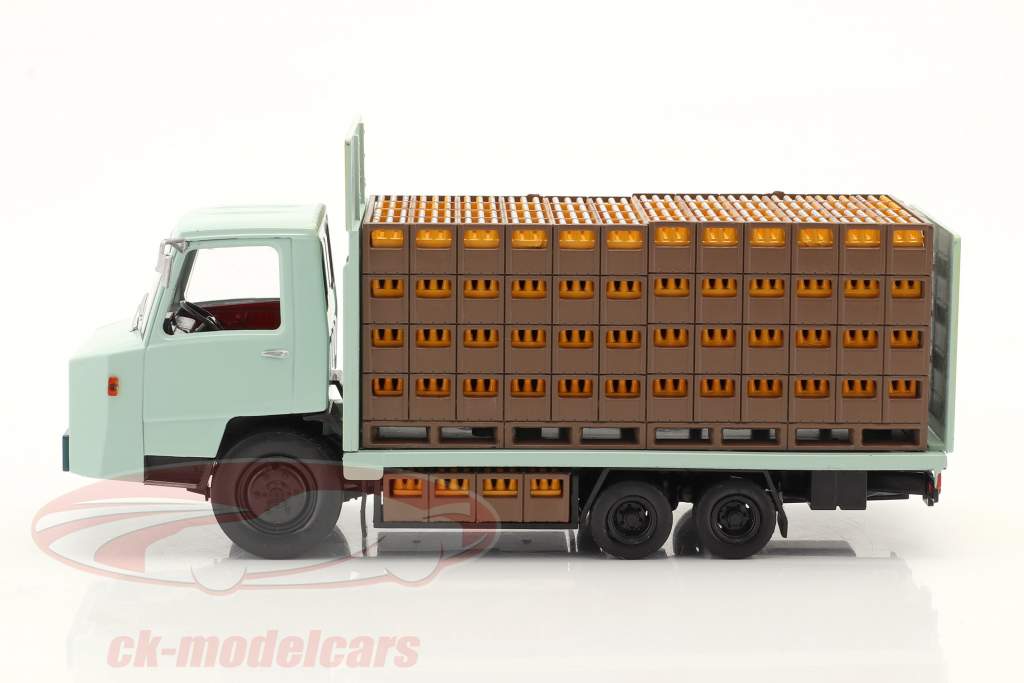 Berliet Tekel Beverage transporter year 1966 light blue 1:43 Hachette