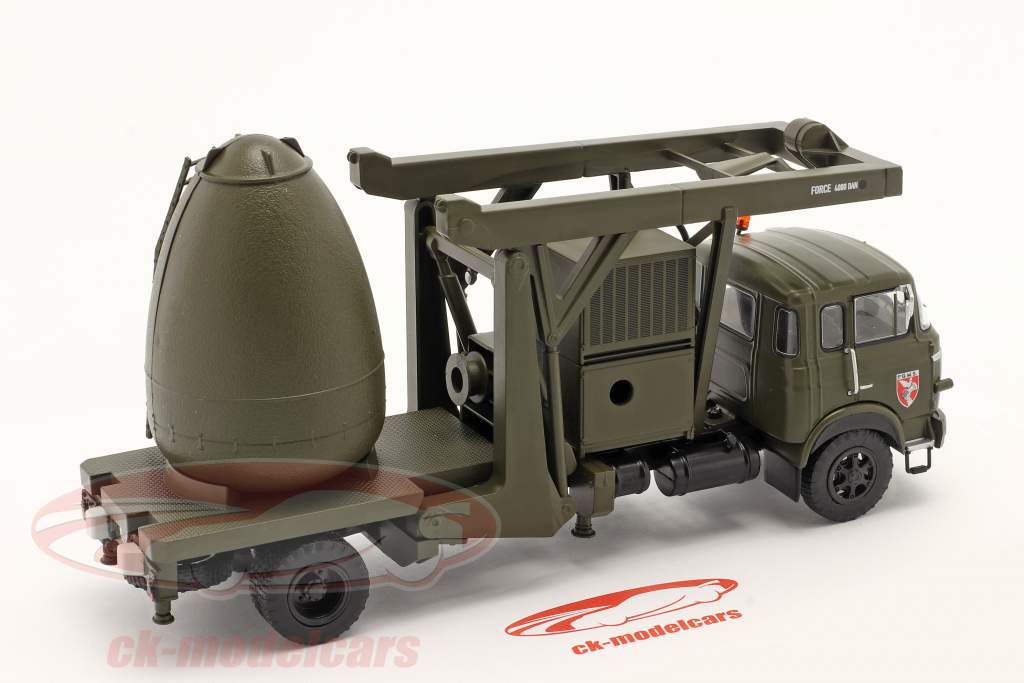 Berliet VTC 军队 导弹运输车 建设年份 2018 黑橄榄 1:43 Hachette