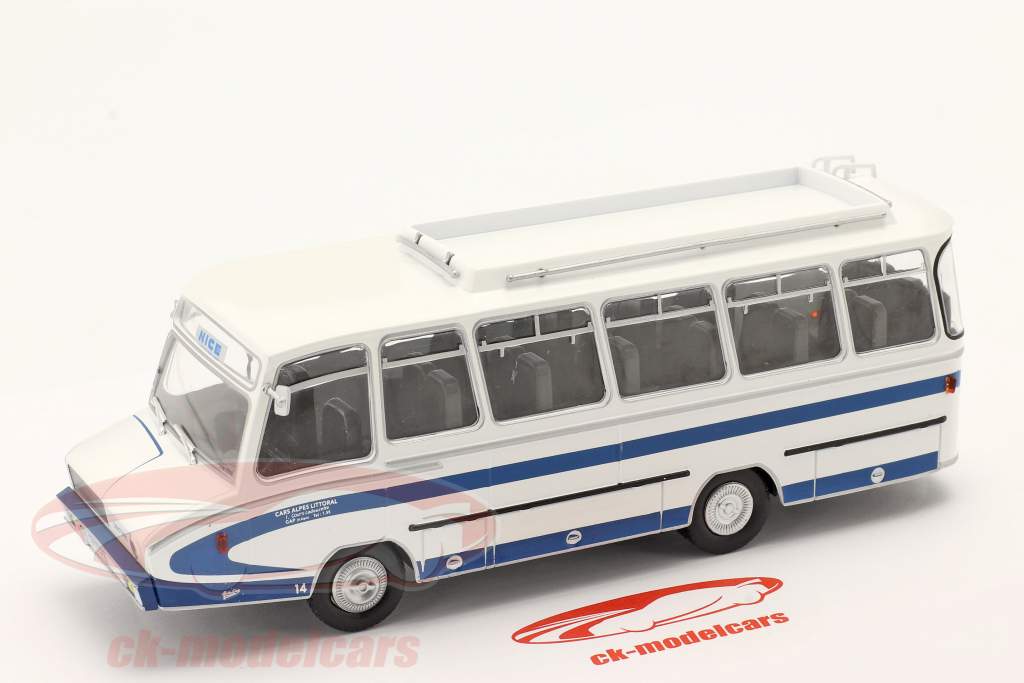 Berliet Stradair Autocar year 1965 white / blue 1:43 Hachette
