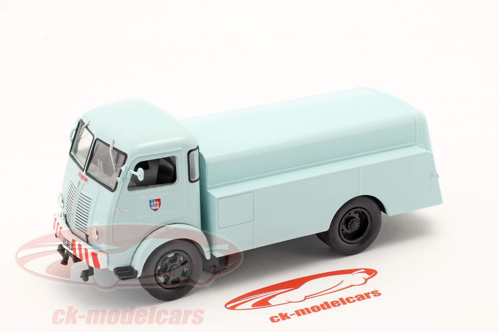 Berliet GLB Sprinkler sweeper year 1955 light blue 1:43 Hachette