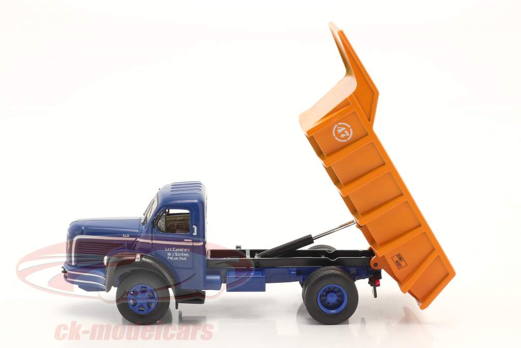 Berliet GLM 10 Skraldevogn Byggeår 1953 blå / orange 1:43 Hachette