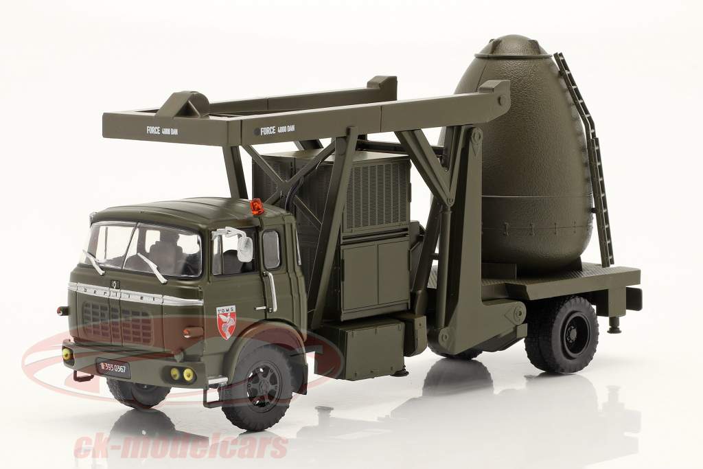 Berliet VTC 军队 导弹运输车 建设年份 2018 黑橄榄 1:43 Hachette