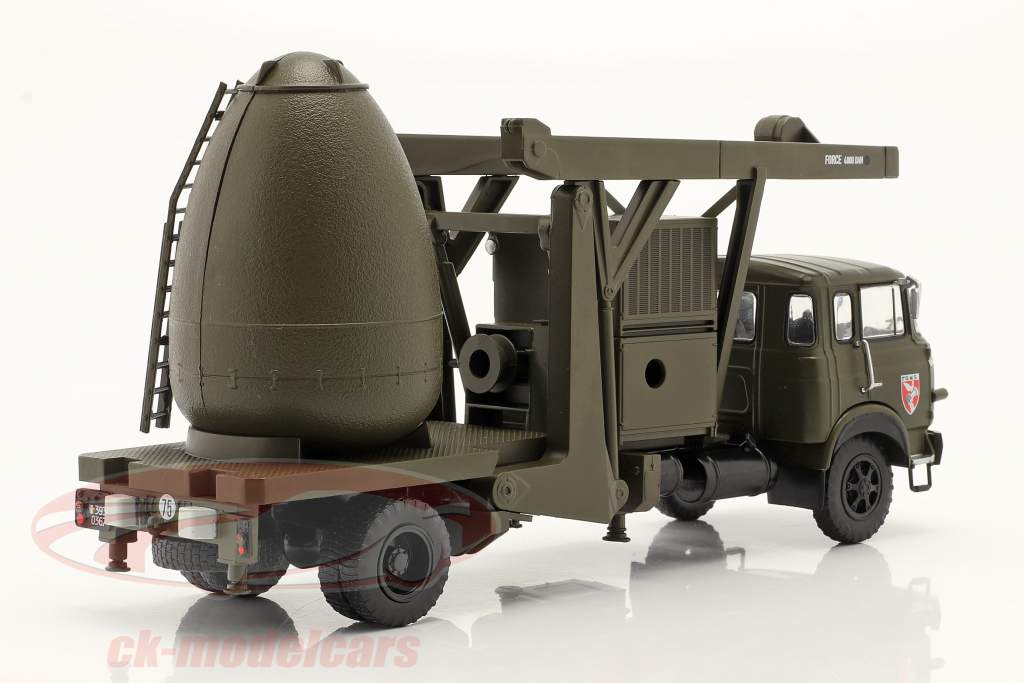 Berliet VTC 军队 导弹运输车 建设年份 2018 黑橄榄 1:43 Hachette