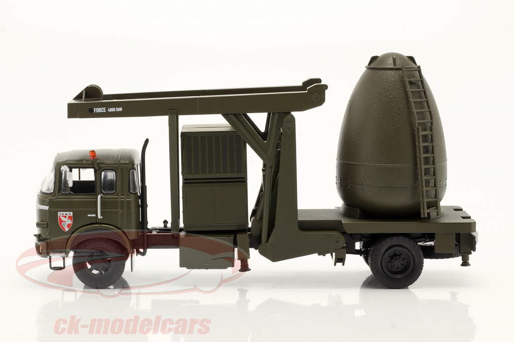 Berliet VTC 军队 导弹运输车 建设年份 2018 黑橄榄 1:43 Hachette