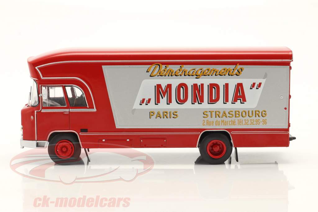Berliet GBK6 Camión de transporte Mondia rojo 1:43 Hachette