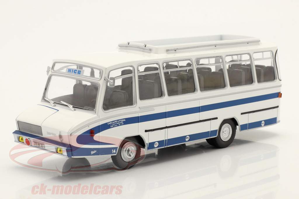 Berliet Stradair Autocar Año de construcción 1965 blanco / azul 1:43 Hachette