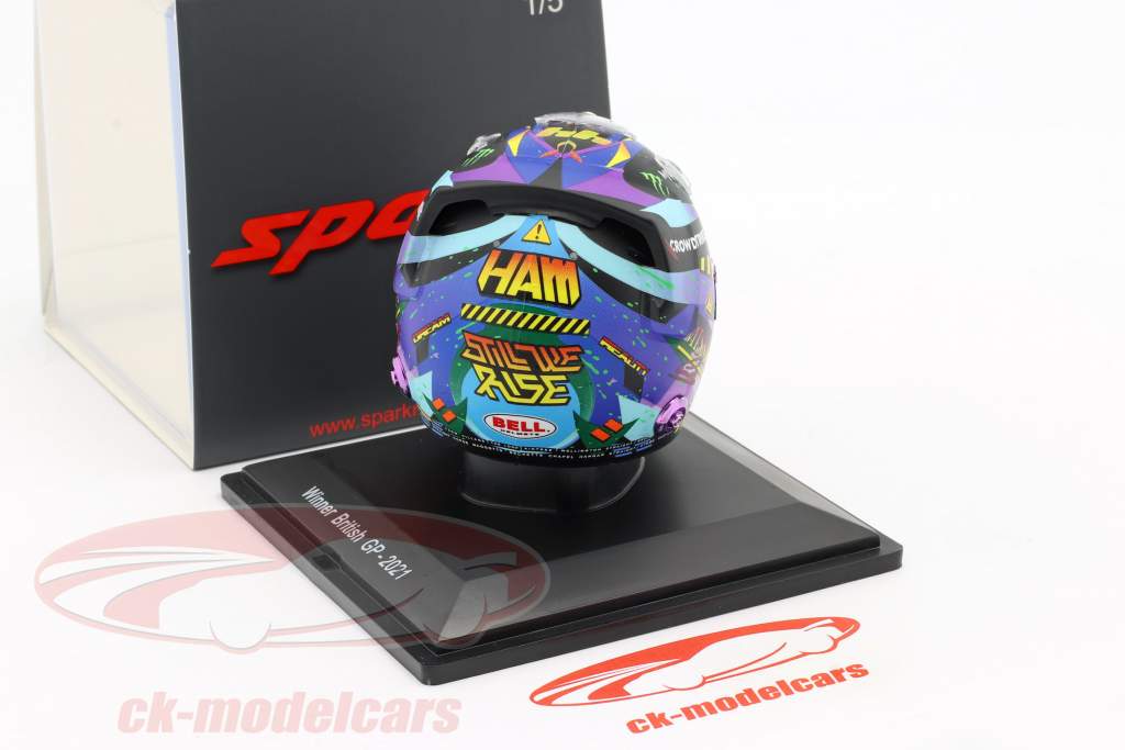 Lewis Hamilton #44 勝者 英国人 GP Silverstone 方式 1 2021 ヘルメット 1:5 Spark