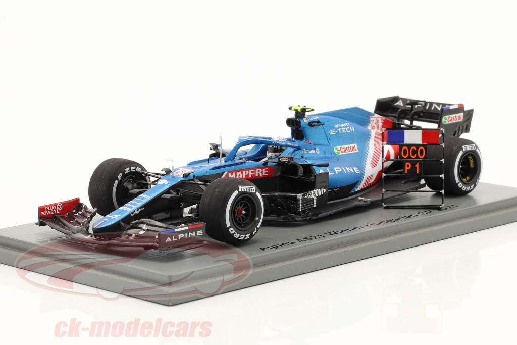 Esteban Ocon Alpine A521 #31 Sieger Ungarn GP Formel 1 2021 1:43 Spark