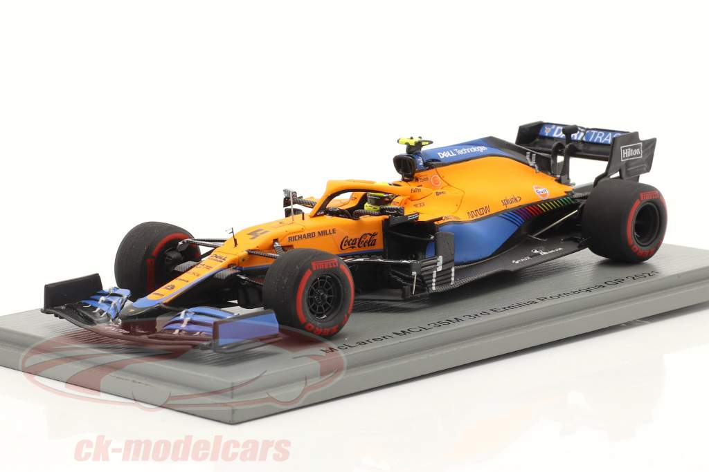 Lando Norris McLaren MCL35M #4 3rd Emilia-Romagna GP Formel 1 2021 1:43 Spark