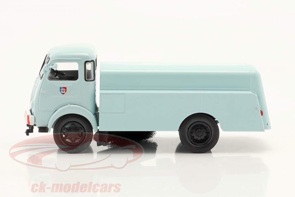 Berliet GLB Sprinkler fejemaskine Byggeår 1955 lys blå 1:43 Hachette