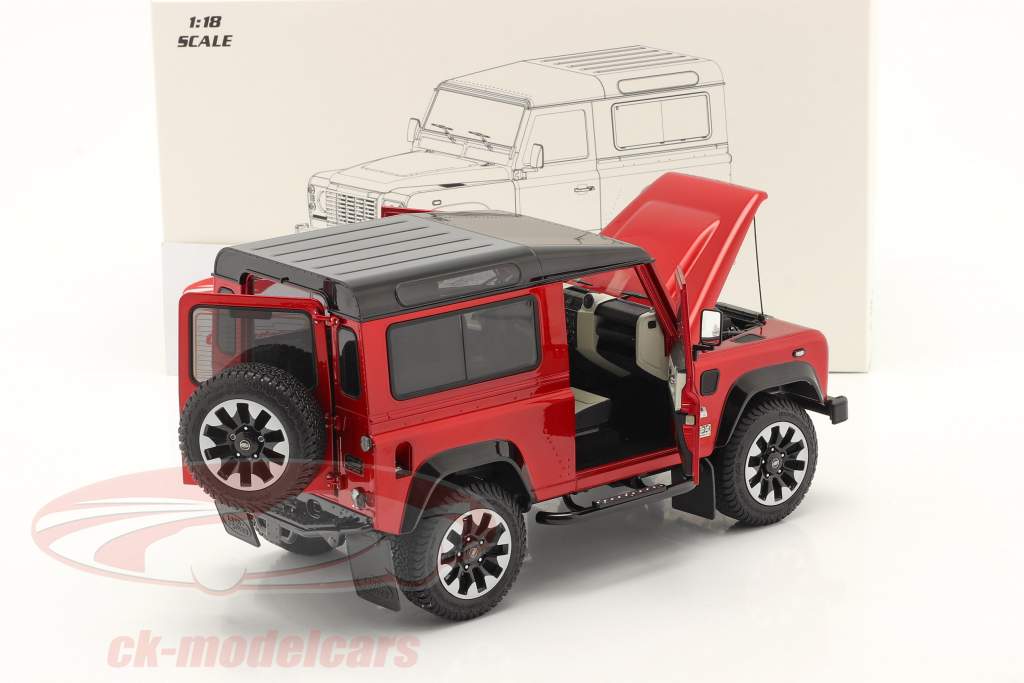 Land Rover Defender 90 Works V8 Baujahr 2018 rot 1:18 LCD Models