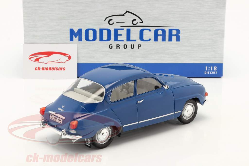 Saab 96 V4 blauw 1:18 ModelCar Group