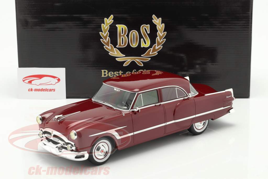 Packard Cavalier bouwjaar 1953 donkerrood 1:18 BoS-Models