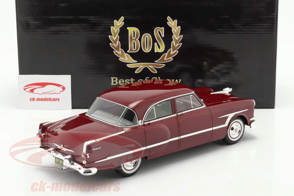 Packard Cavalier Byggeår 1953 mørkerød 1:18 BoS-Models