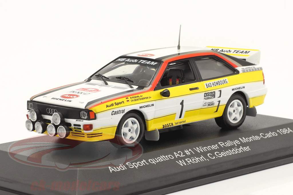 Audi quattro A2 #1 winner Rallye Monte Carlo 1984 Röhrl, Geistdörfer 1:43 CMR