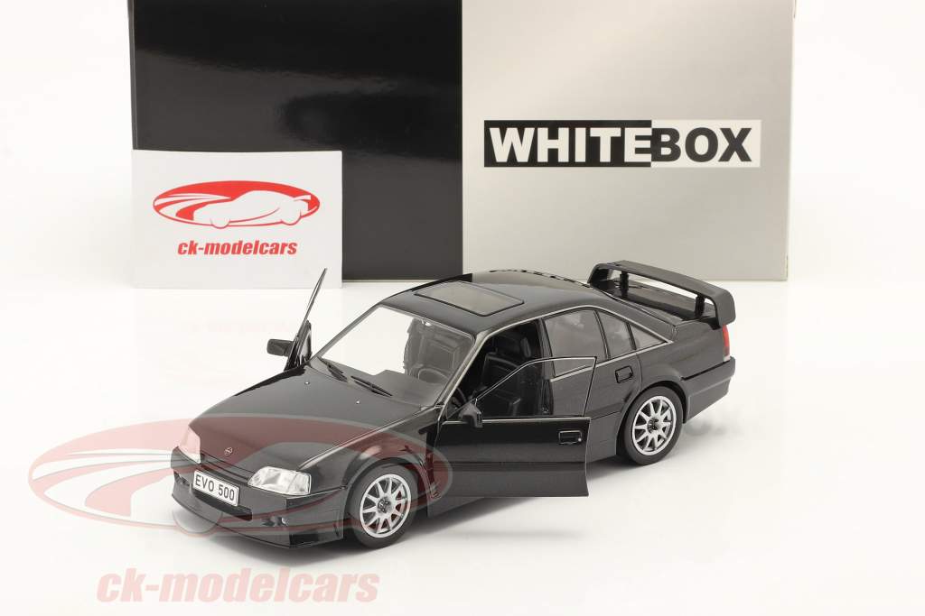Opel Omega Evolution 500 Baujahr 1991 schwarz 1:24 WhiteBox