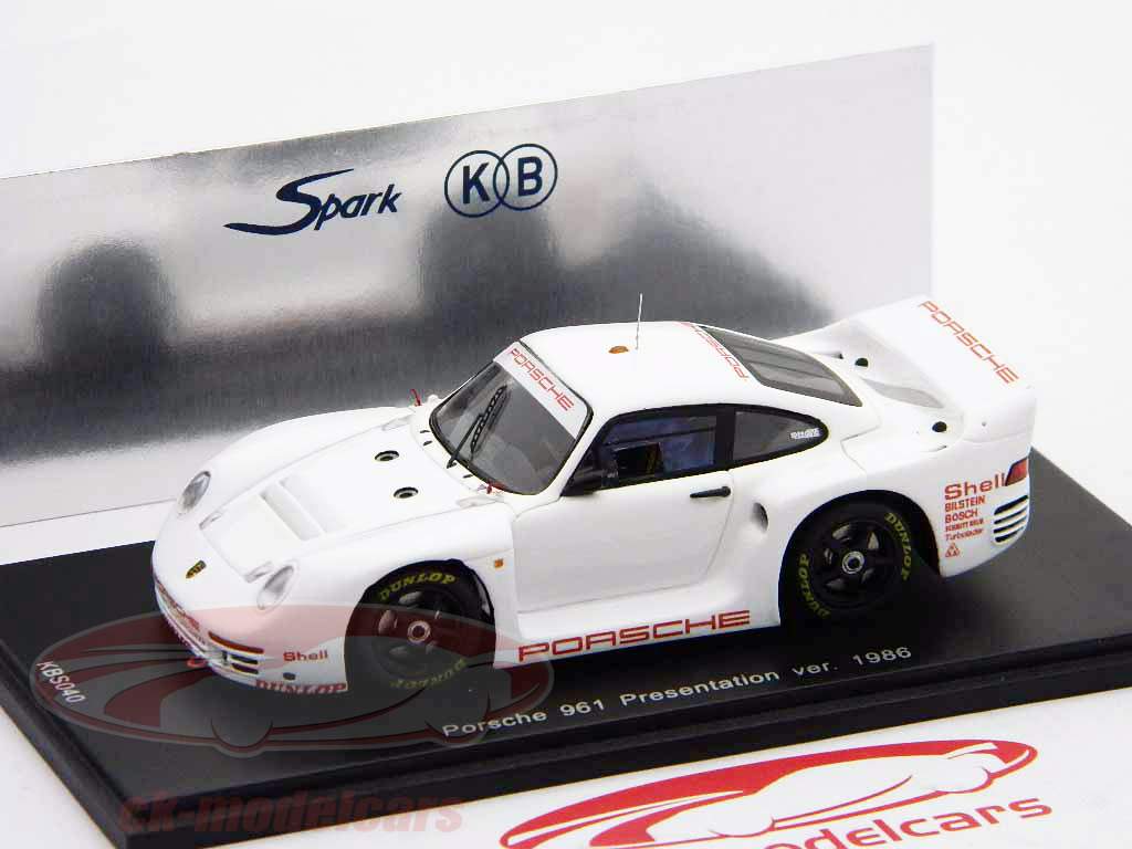 Porsche 961 Presentation ver. 1986 white 1:43 Spark