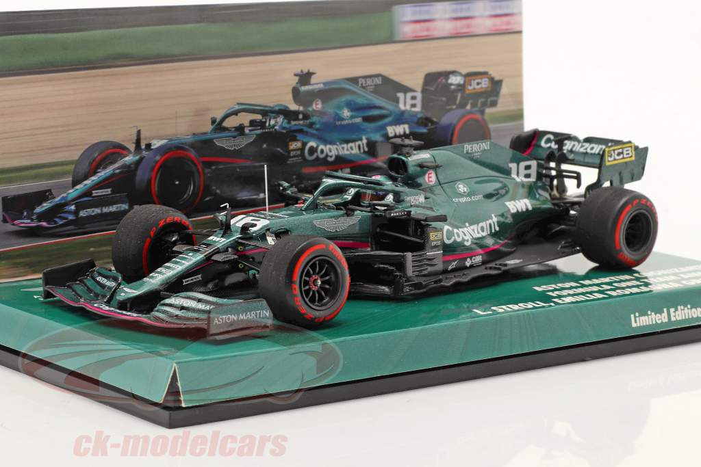 L. Stroll Aston Martin AMR21 #18 Emilia Romagna GP fórmula 1 2021 1:43 Minichamps