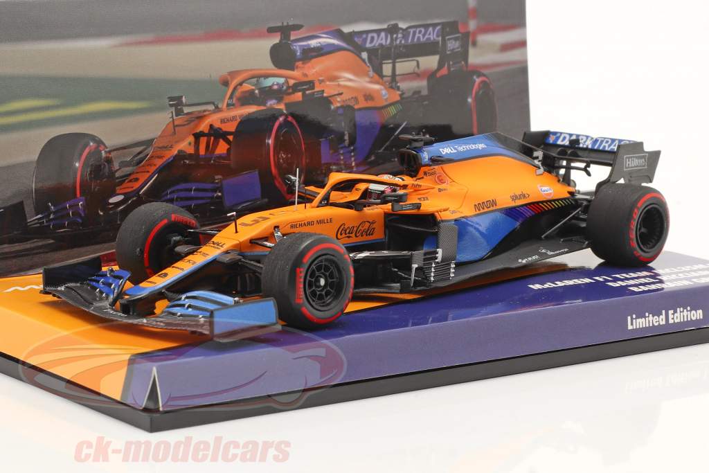Daniel Ricciardo McLaren MCL35M #3 Séptimo Bahréin GP fórmula 1 2021 1:43 Minichamps