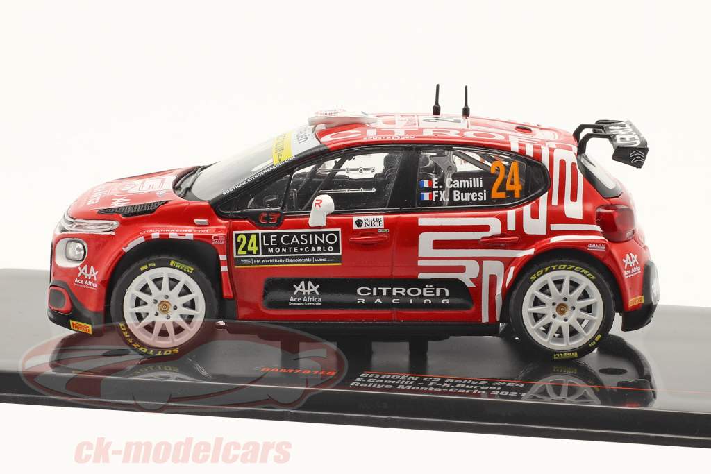 Citroen C3 Rally2 #24 Rallye Monte Carlo 2021 Camilli, Buresi 1:43 Ixo