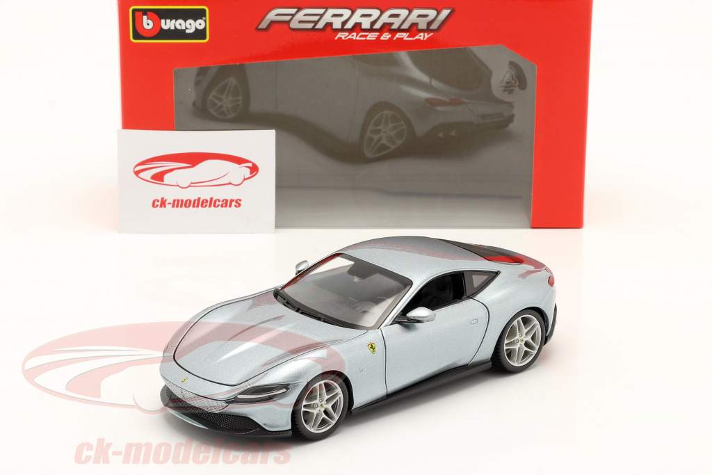 Ferrari Roma Ano de construção 2020 prata metálico 1:24 Bburago