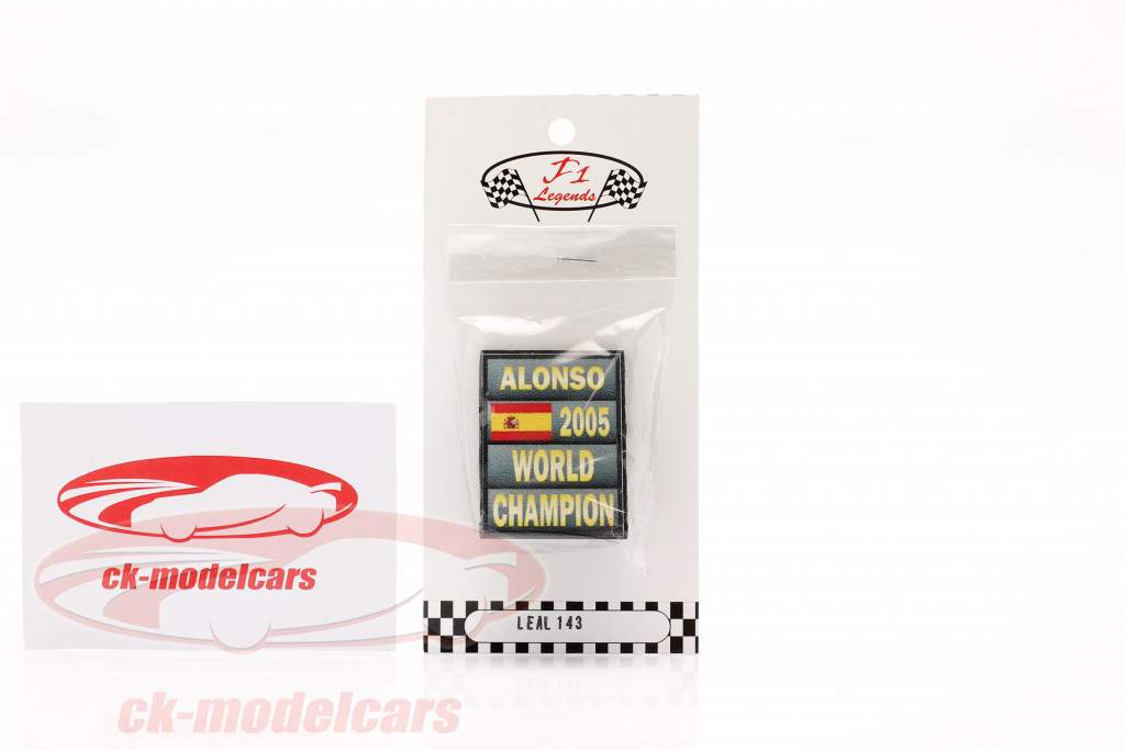 Fernando Alonso formula 1 Campione del mondo 2005 Tavola da box 1:18 Cartrix