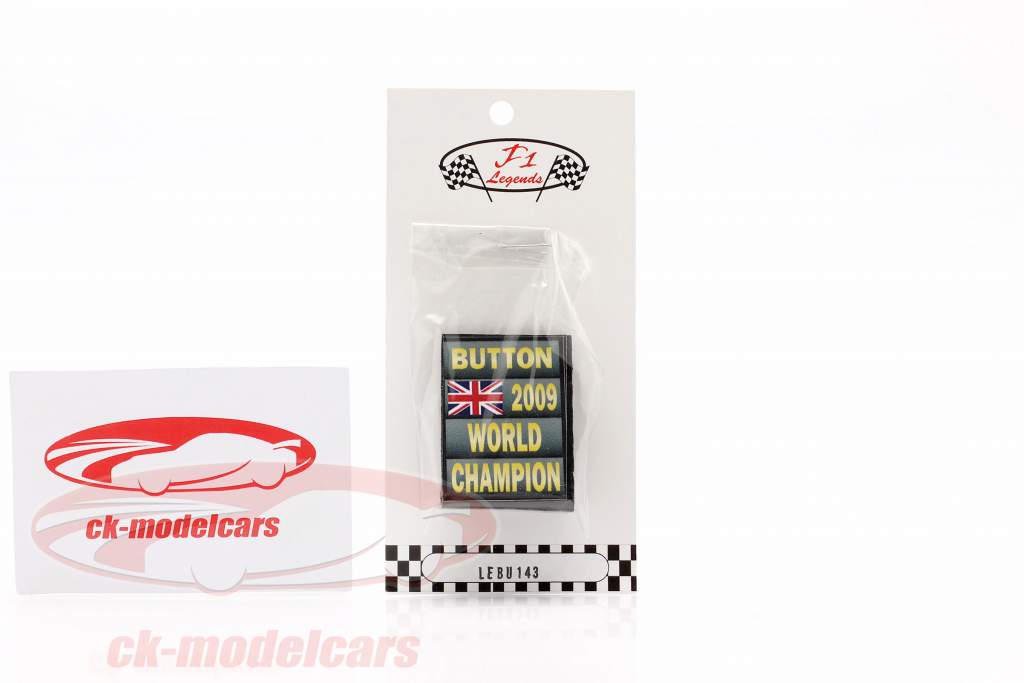 Jenson Button formel 1 Verdensmester 2009 Pit board 1:18 Cartrix
