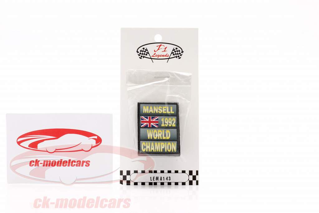 Nigel Mansell formel 1 Verdensmester 1992 Pit board 1:18 Cartrix