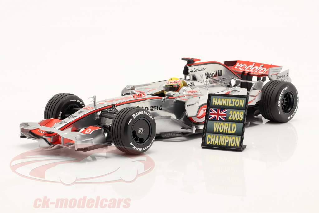 Lewis Hamilton formule 1 Champion du monde 2008 Panneau de fosse 1:18 Cartrix