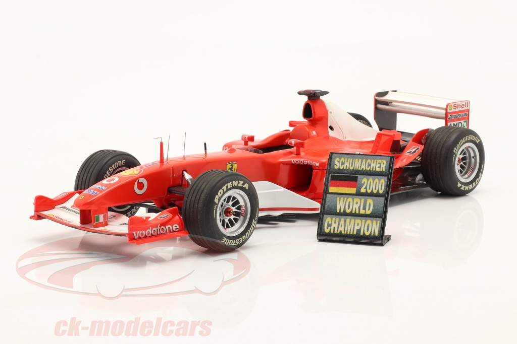 Michael Schumacher formule 1 Wereldkampioen 2000 pitbord 1:18 Cartrix