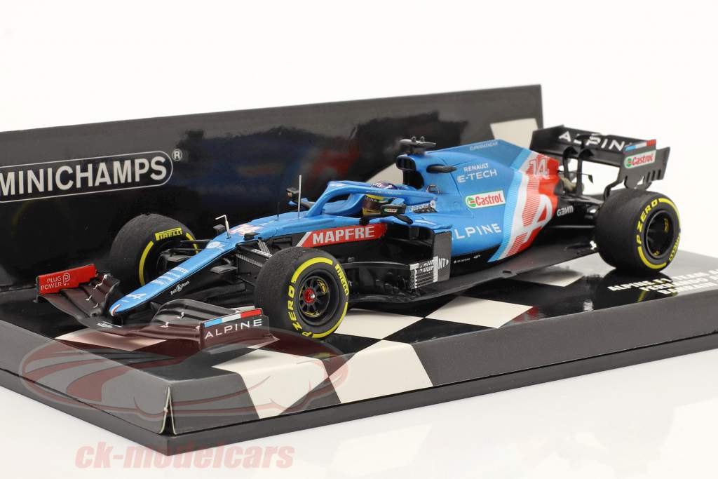 Fernando Alonso Alpine A521 #14 バーレーン GP 方式 1 2021 1:43 Minichamps