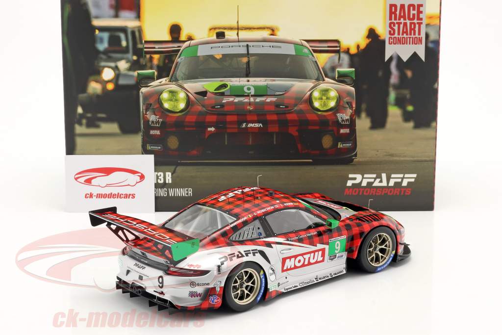 Porsche 911 GT3 R #9 Klas Winnaar 12h Sebring 2021 Pfaff Motorsport 1:18 Spark