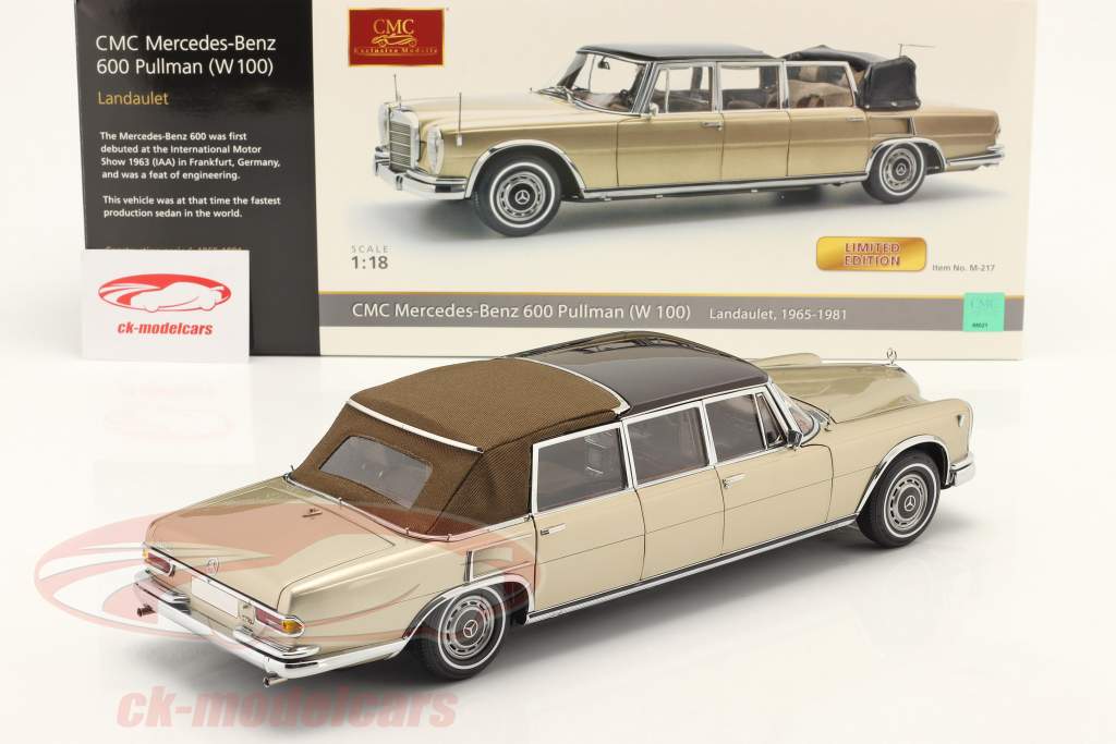 Mercedes-Benz 600 Pullman Landaulet (W100) 1965-81 beige / brown 1:18 CMC
