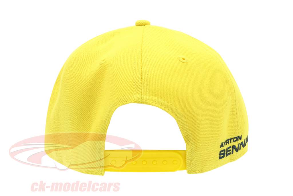Ayrton Senna gorra Brasil Flat Brim amarillo