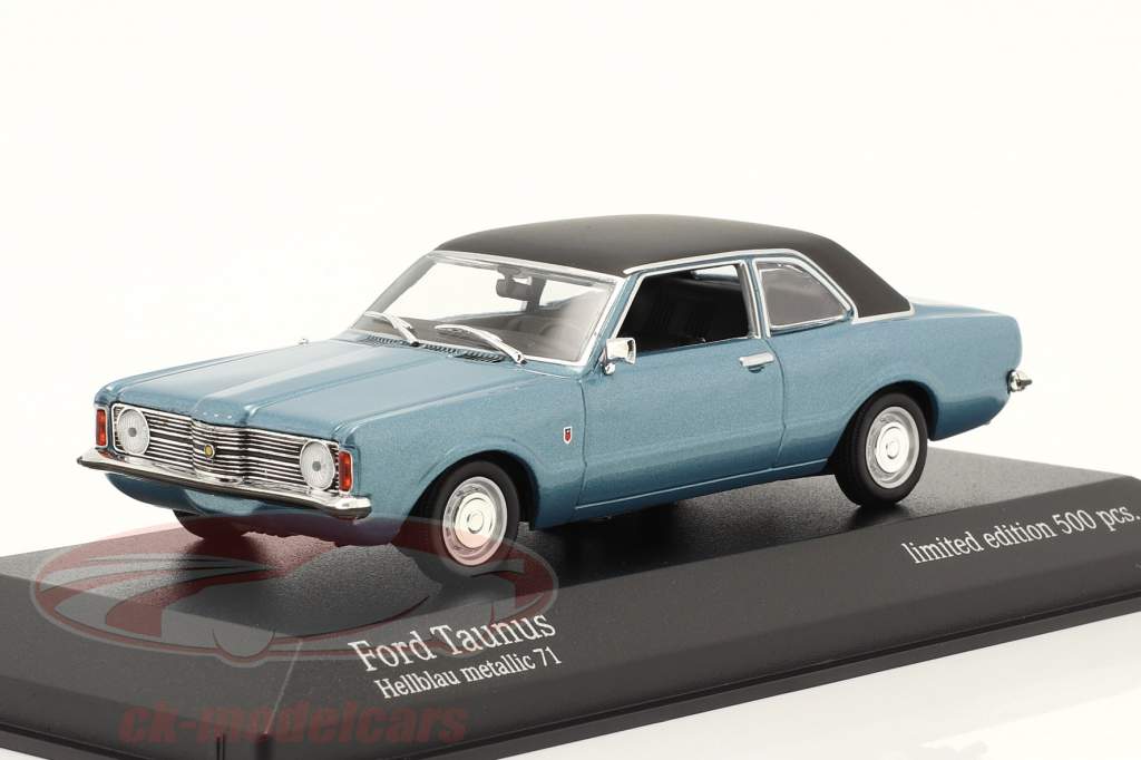 Ford Taunus Année de construction 1970 Bleu clair métallique 1:43 Minichamps