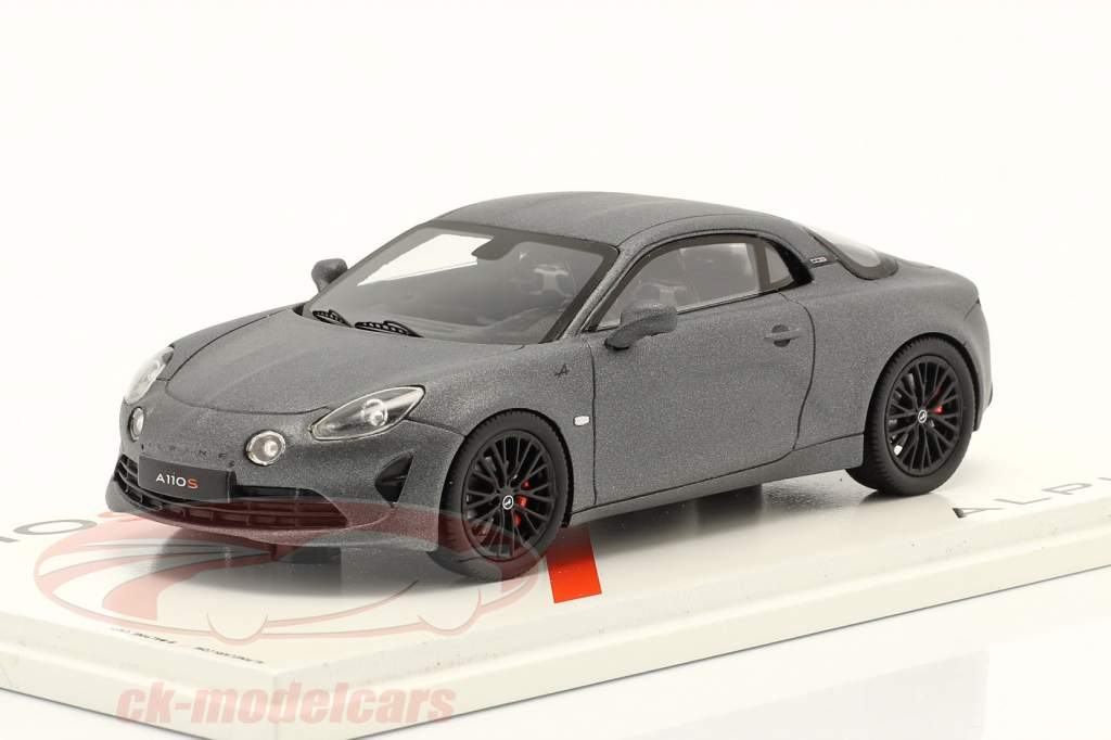 Alpine A110S Byggeår 2019 måtte grå 1:43 Spark
